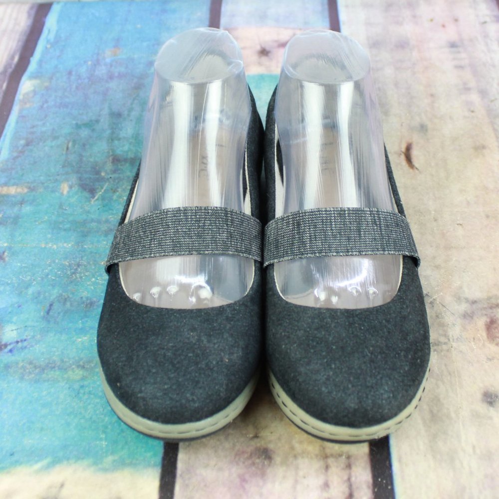 Boc Black Charcoal Fabric Mary Jane Slip On Flats Shoes Size 7 M - Picture 7 of 9